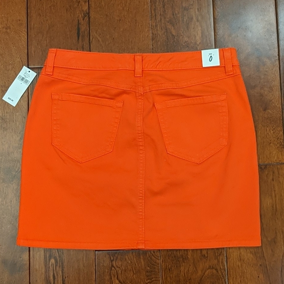 NWT GAP Zipper Stretch Miniskirt in Lava (Orange) - Picture 2 of 7